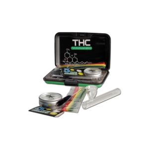 Unbranded Ensemble pour pipes en verre «THC» dans Etui