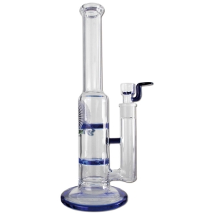 Black Leaf Glazen Bong met Dubbele Turbine