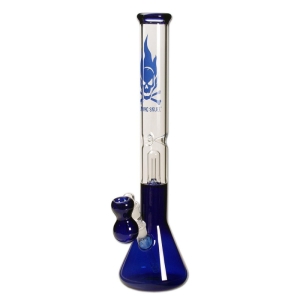 Black Leaf Bongo de vidro Percolador Azul