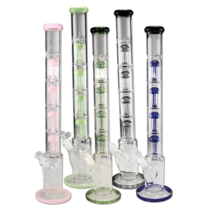 Black Leaf Skyscraper 4x Tree Perc Bong 